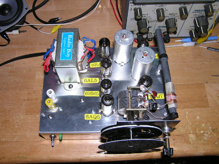 RADIO KITS IN JA : 自作短波真空管ラジオ 6BQ7,6BA6,6AL5 回路図 RADIO KITS IN JA : 自作短波真空管ラジオ 6BQ7,6BA6,6AL5 回路図