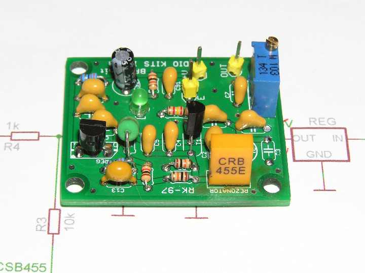 RADIO KITS IN JA : BFO回路 と 製作の基板 ： CSB455 と CRB455。