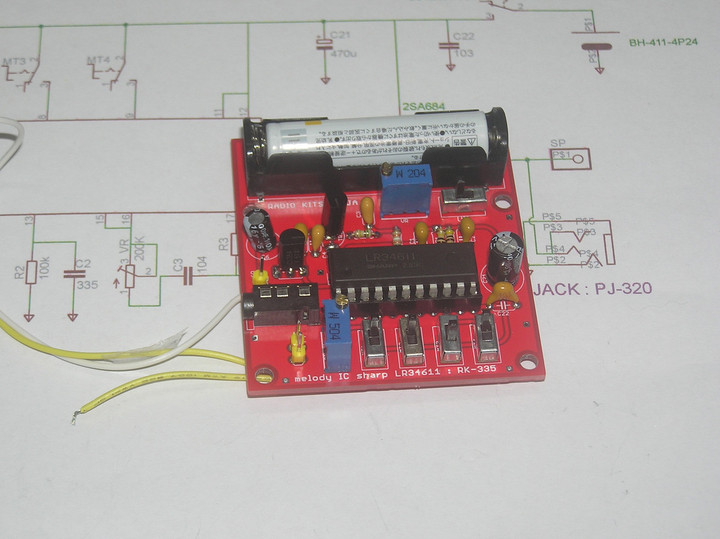RADIO KITS IN JA : melody IC LR34611 sounds ：シャープの